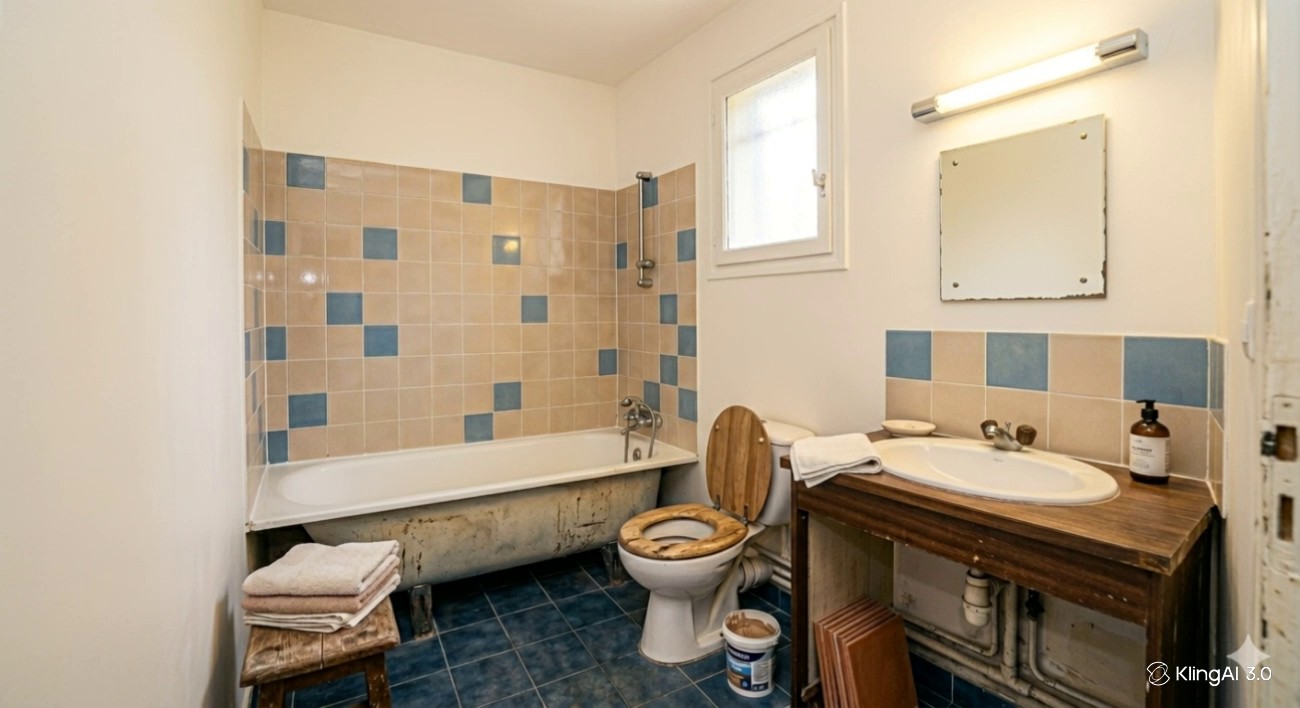 Salle de bain avant renovation